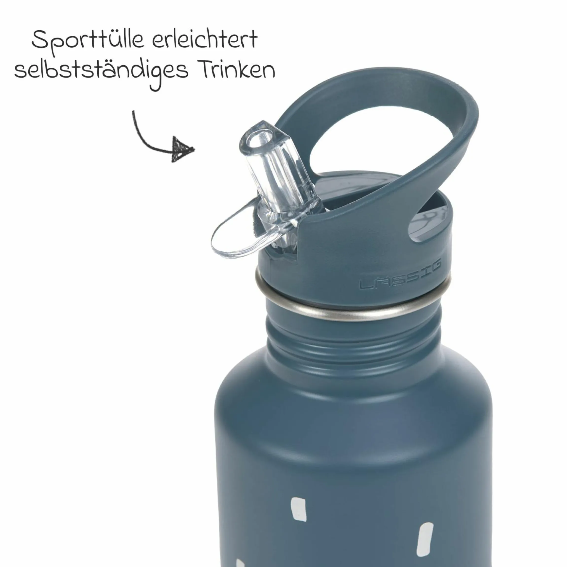 Edelstahl-Trinkflasche 500 ml - Happy Prints - Midnight Blue