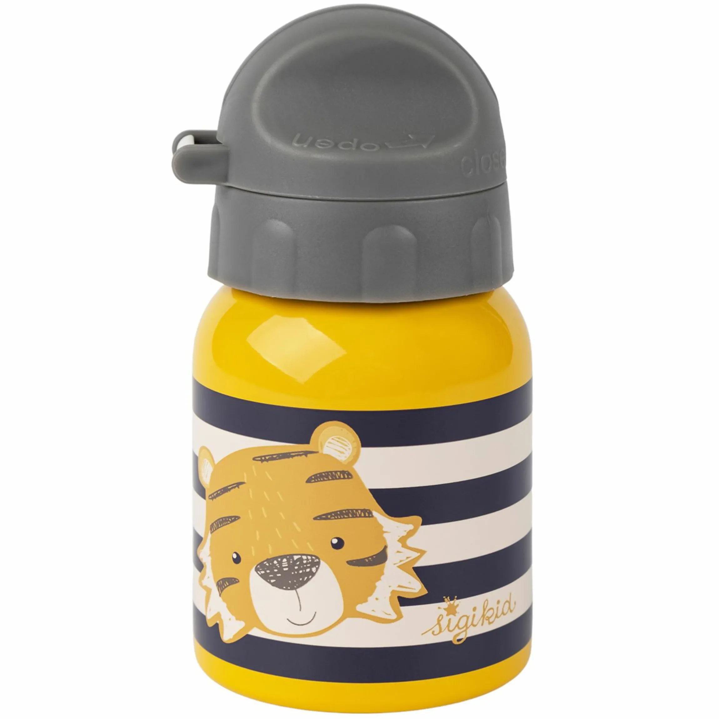 Edelstahl-Trinkflasche 250 ml - Tiger - Gelb Blau