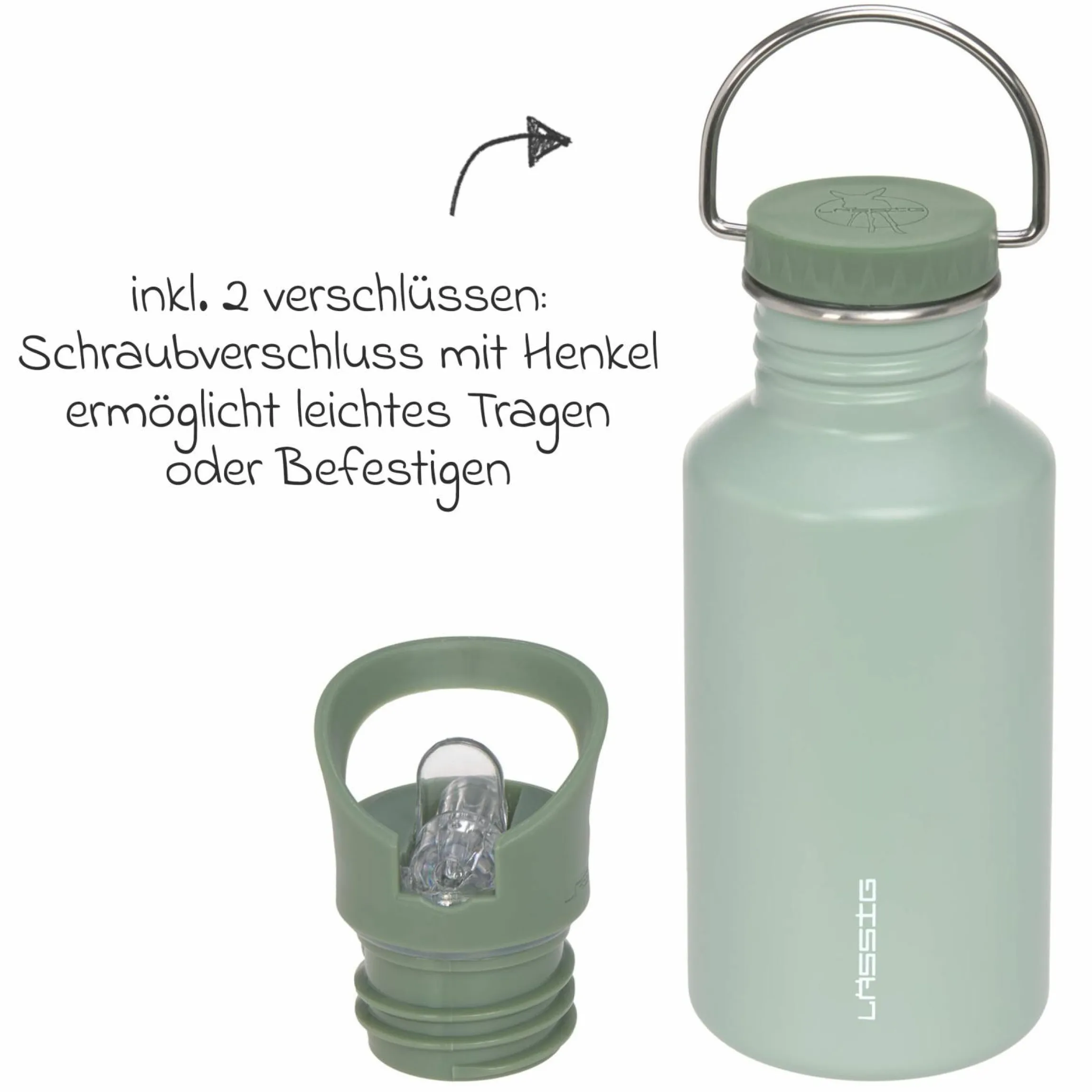 Edelstahl-Trinkflasche 500 ml - Green