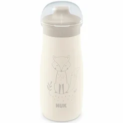 Edelstahl-Trinkflasche Mini-Me Sip Cup - mit bissfestem Trinkaufsatz 300 ml - Fuchs - Beige