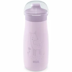 Edelstahl-Trinkflasche Mini-Me Sip Cup - mit bissfestem Trinkaufsatz 300 ml - Reh - Flieder