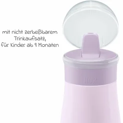 Edelstahl-Trinkflasche Mini-Me Sip Cup - mit bissfestem Trinkaufsatz 300 ml - Reh - Flieder