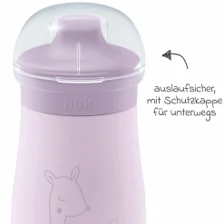 Edelstahl-Trinkflasche Mini-Me Sip Cup - mit bissfestem Trinkaufsatz 300 ml - Reh - Flieder
