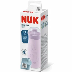 Edelstahl-Trinkflasche Mini-Me Sip Cup - mit bissfestem Trinkaufsatz 300 ml - Reh - Flieder