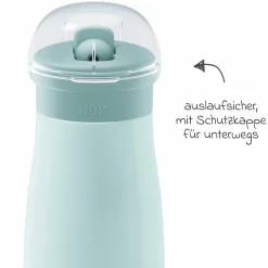 Edelstahl-Trinkflasche Mini-Me Flip Cup - mit bissfestem Trinkaufsatz 500 ml - Globus - Blau