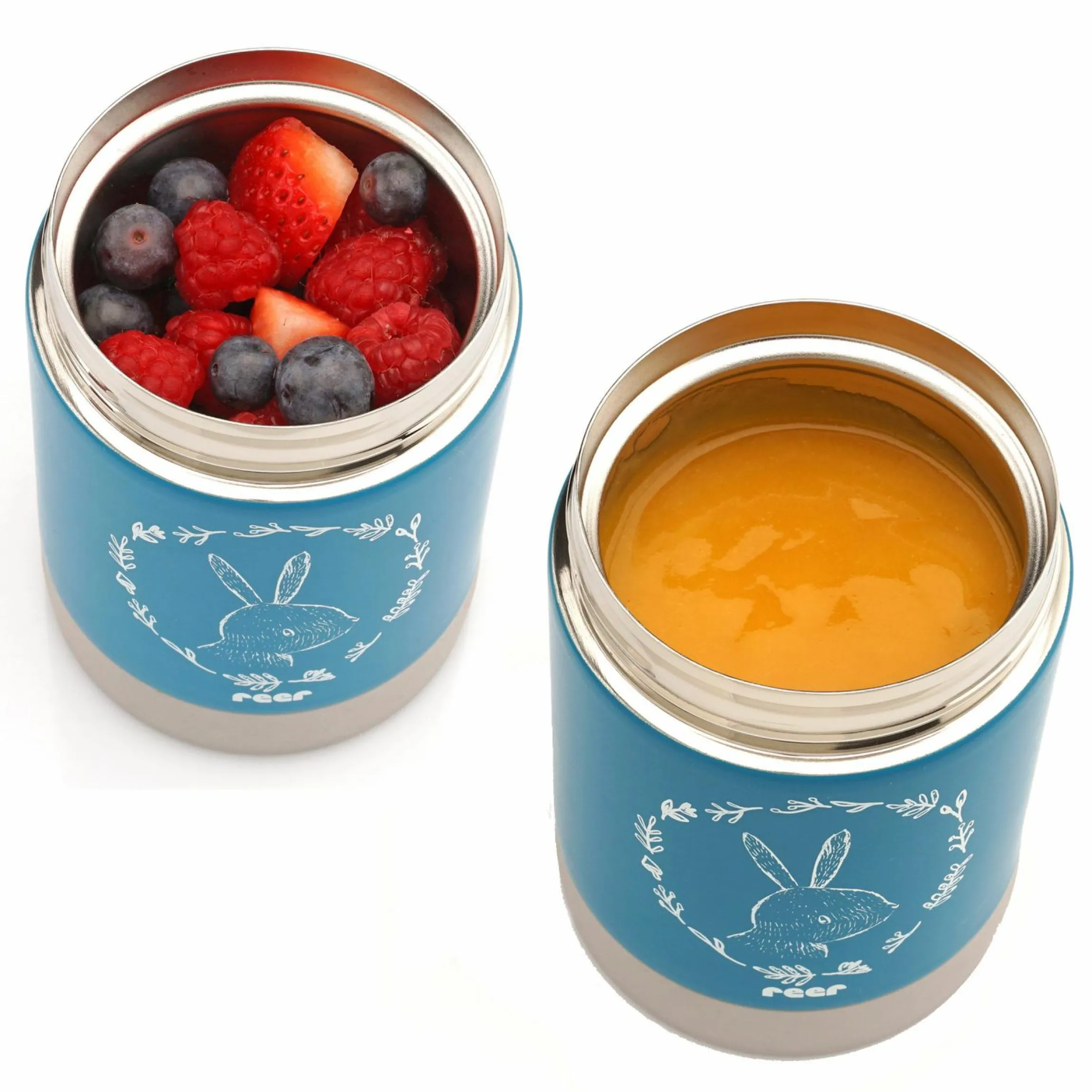 Edelstahl-Warmhaltebox 300ml - ColourDesign - Petrolblau