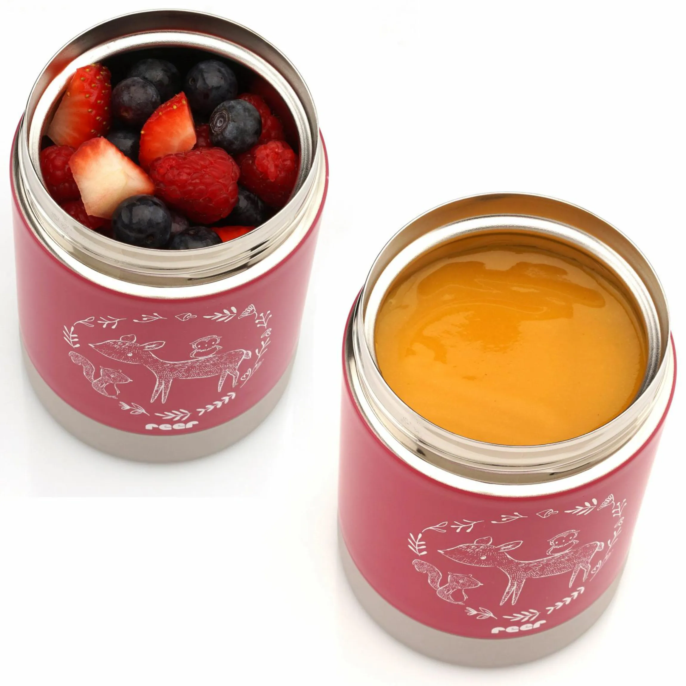 Edelstahl-Warmhaltebox 300ml - ColourDesign - Beerenrot