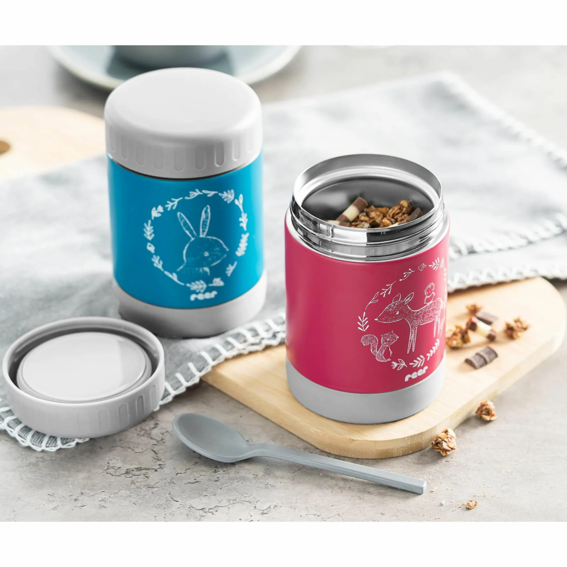 Edelstahl-Warmhaltebox 300ml - ColourDesign - Beerenrot