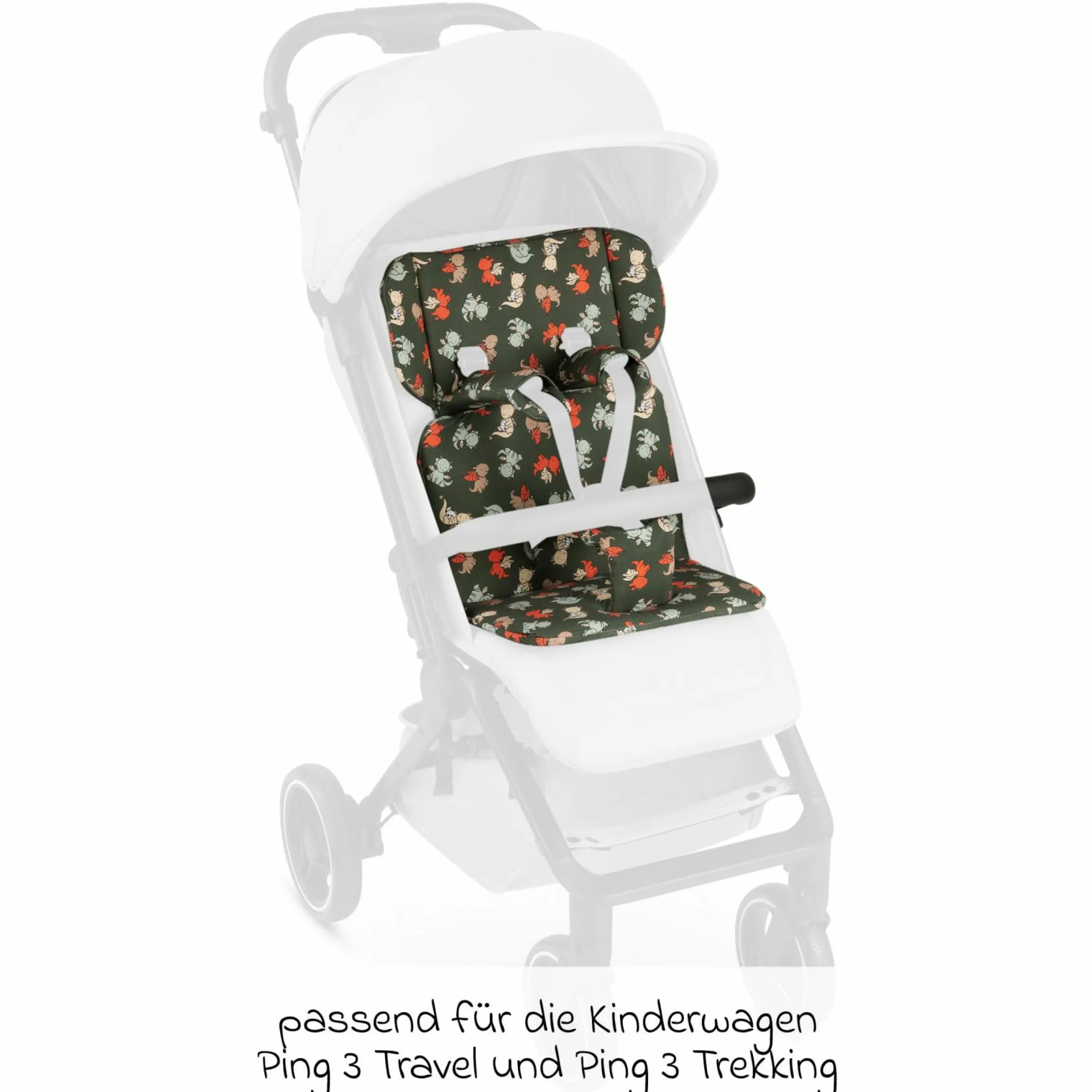 Einlagen-Set für Ping 3 Travel, Ping 3 Trekking mit Sitzeinlage, Schultergurt & Schrittgurtpolster - Dragon - Kollektion 2025