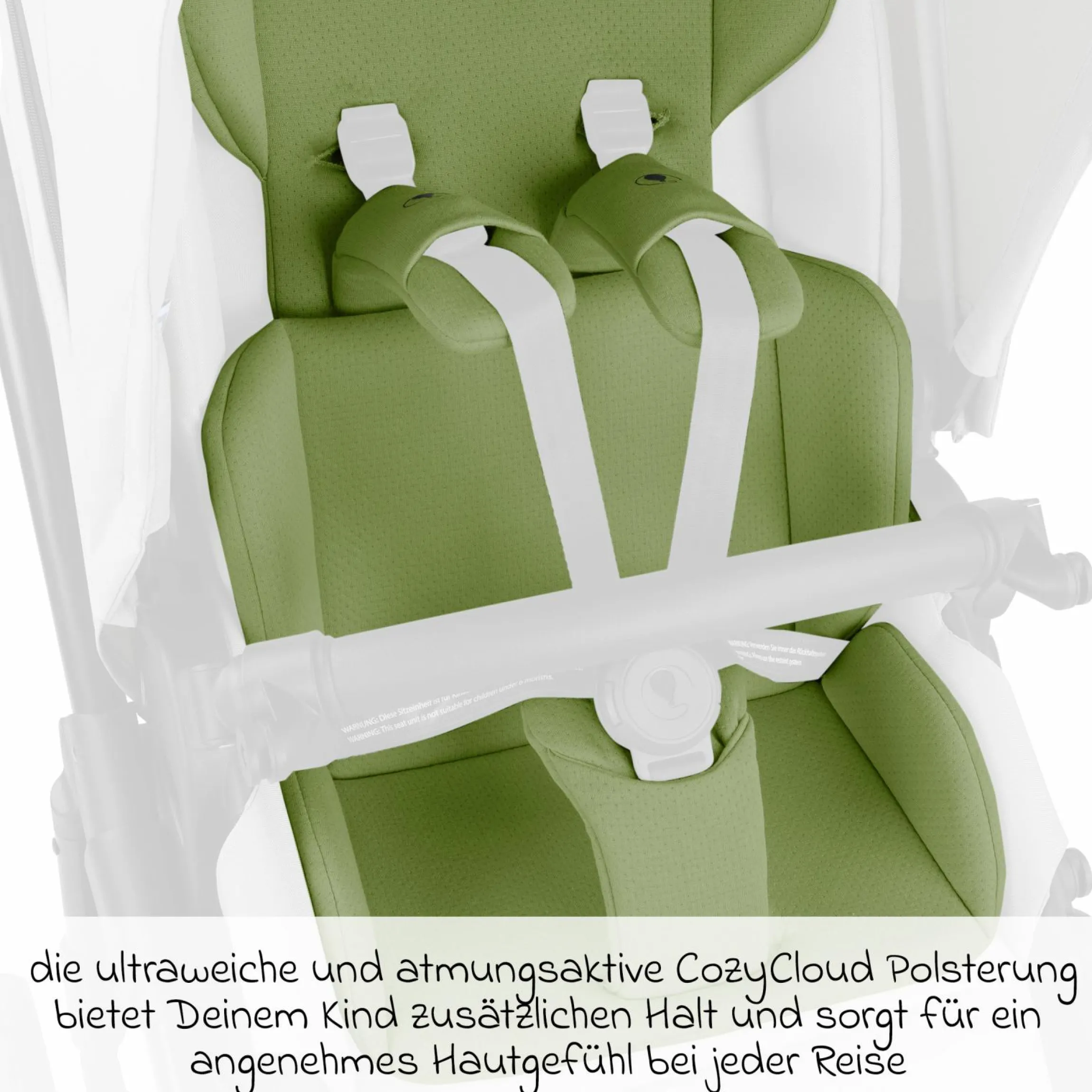 Einlagen-Set für Samba, Salsa, Zoom mit Sitzeinlage, Schultergurt & Schrittgurtpolster - Cozy - Tea - Kollektion 2025