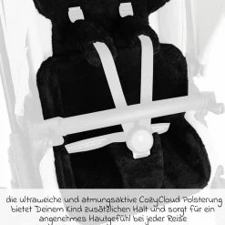 Einlagen-Set für Samba, Salsa, Zoom mit Sitzeinlage, Schultergurt & Schrittgurtpolster - Black - Kollektion 2025