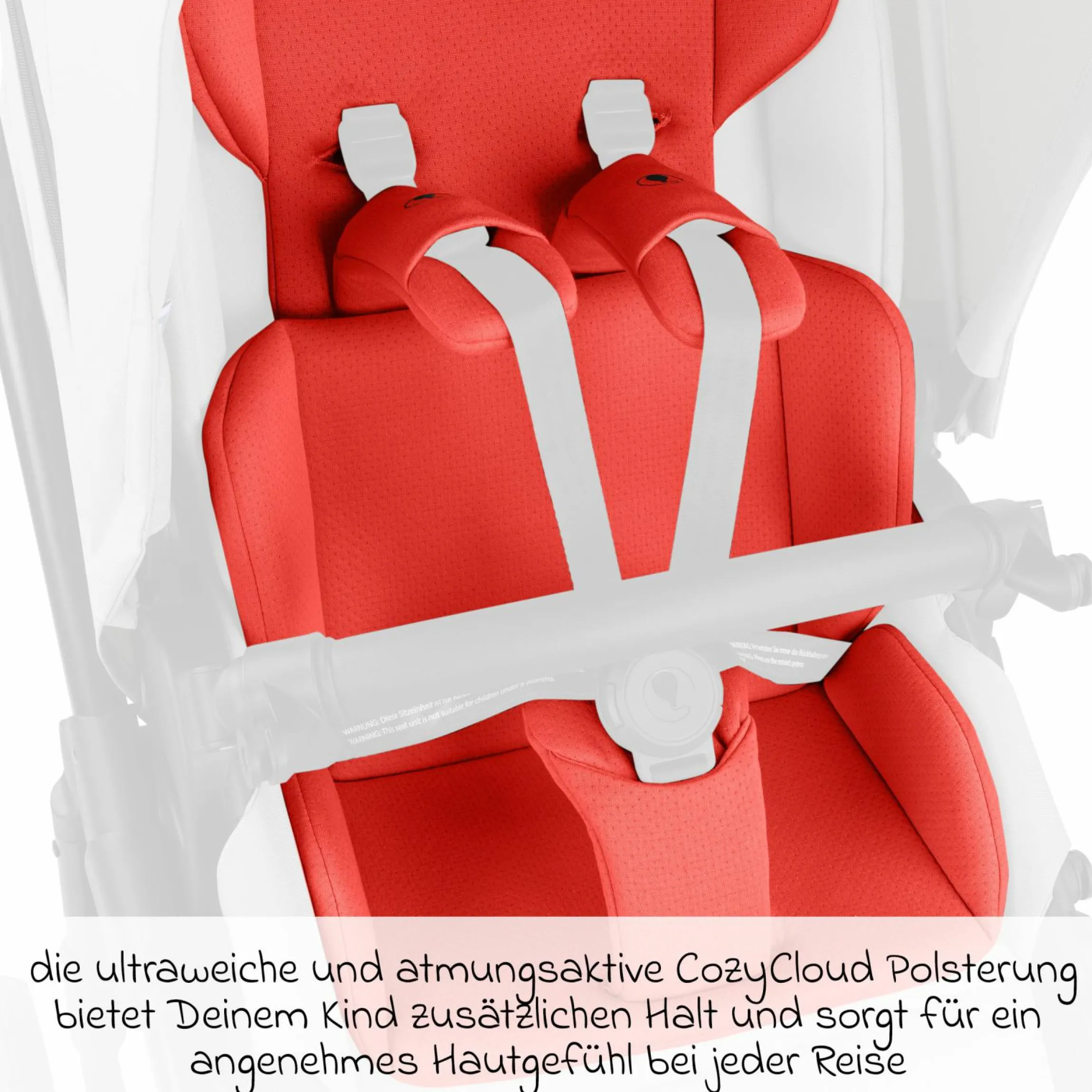 Einlagen-Set für Samba, Salsa, Zoom mit Sitzeinlage, Schultergurt & Schrittgurtpolster - Cozy - Mango - Kollektion 2025