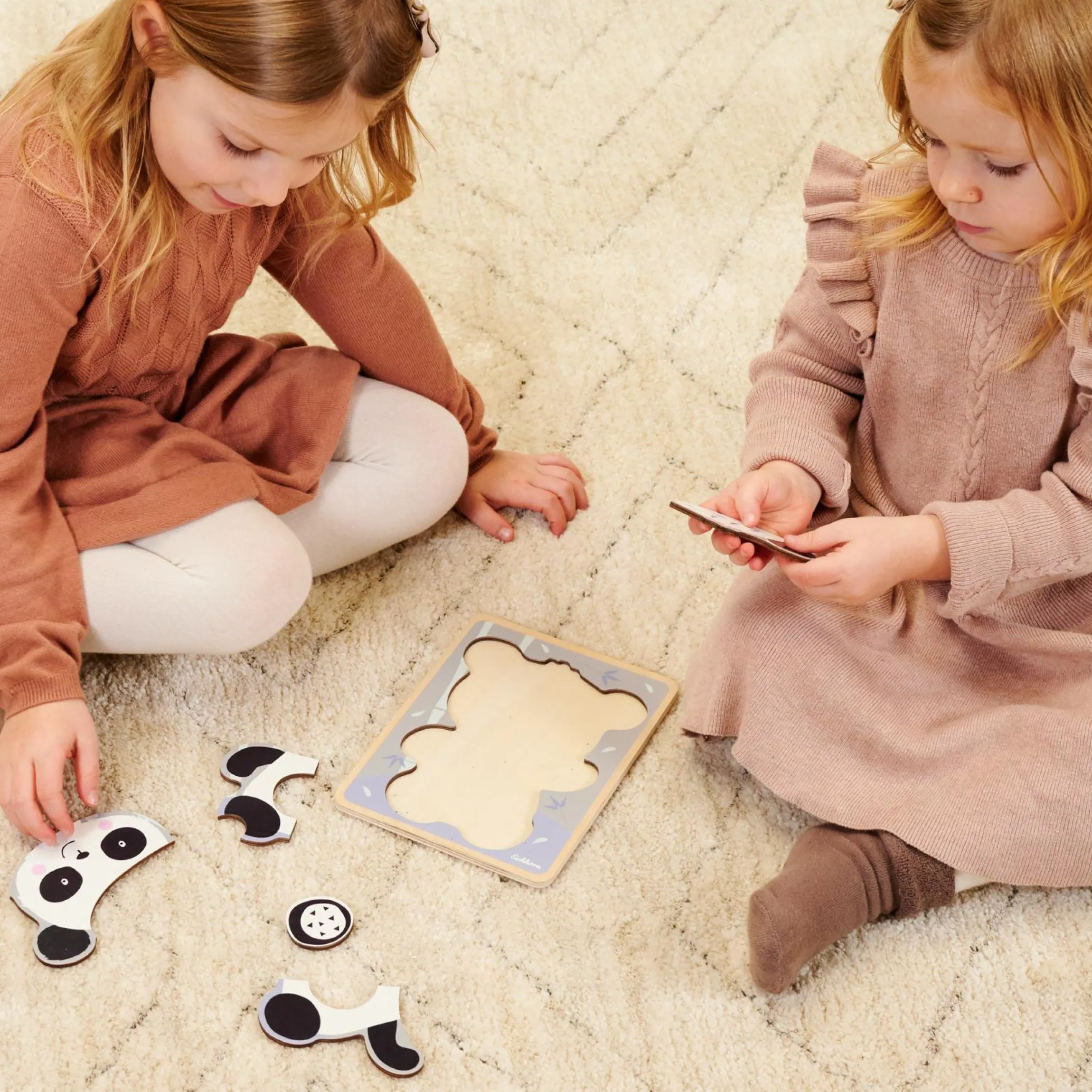 Einlegepuzzle / Konturen-Puzzle - Panda