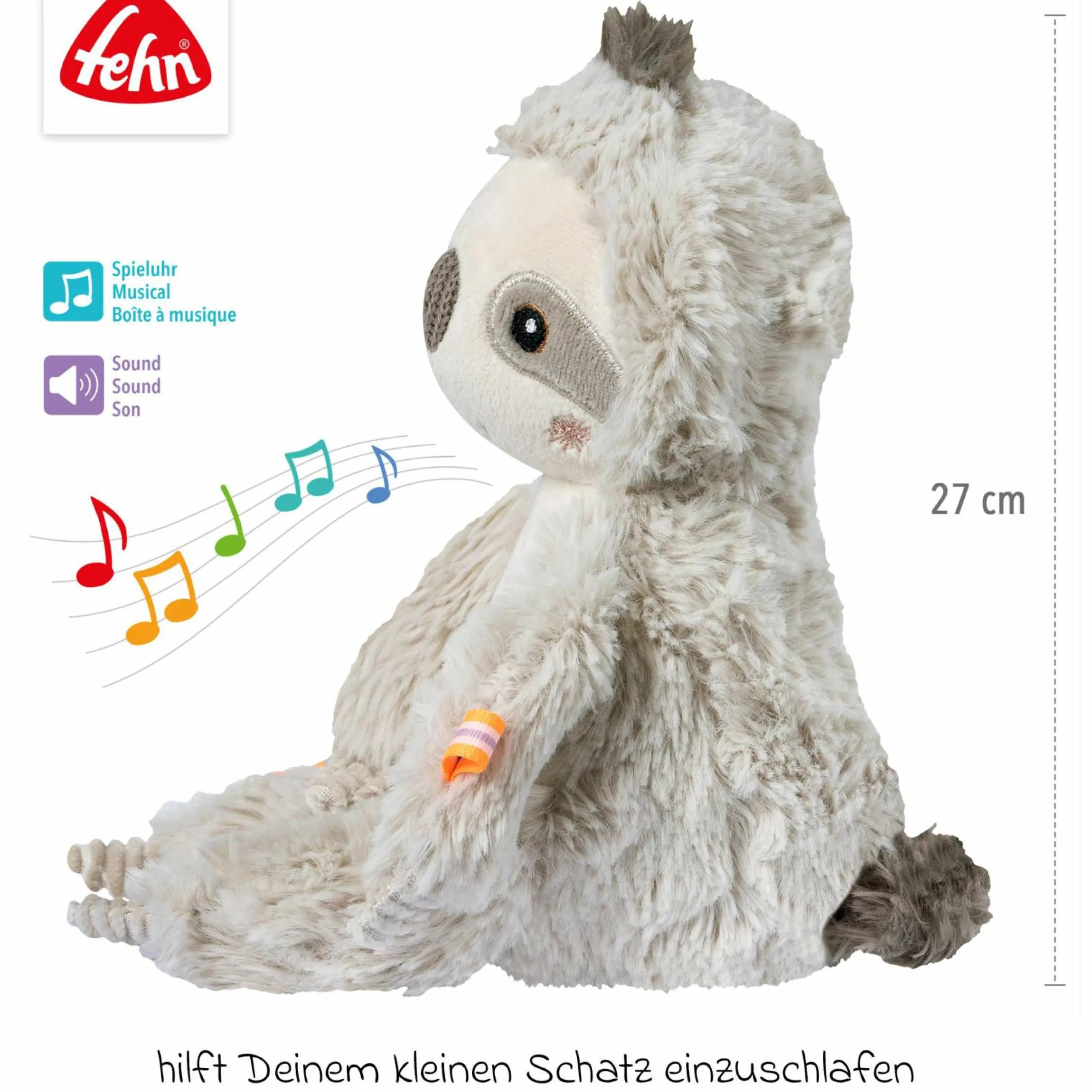 Einschlafhilfe / Spieluhr 27 cm - Faultier