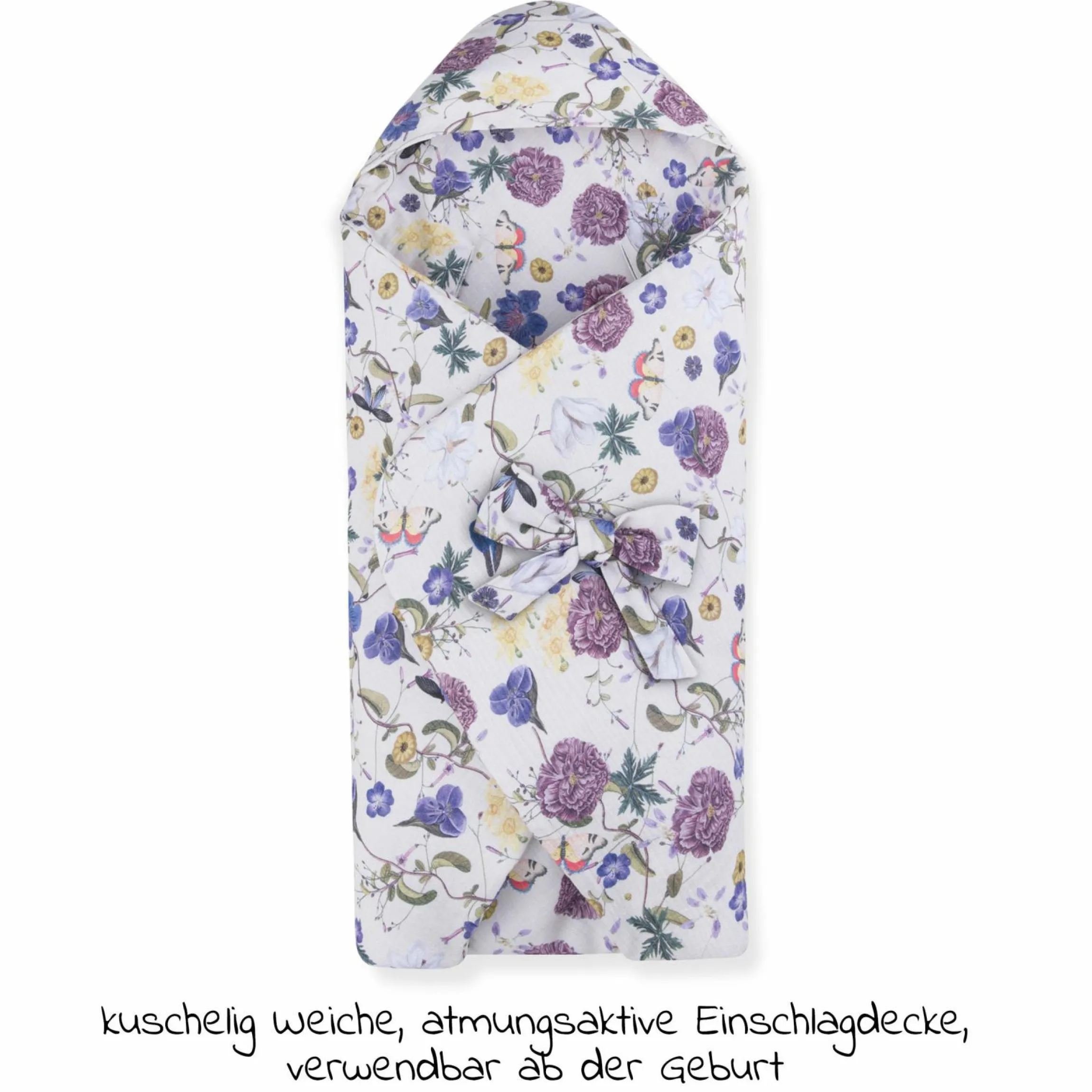 Einschlagdecke / Kuscheldecke Snuggle So Cosy - Floral Beige