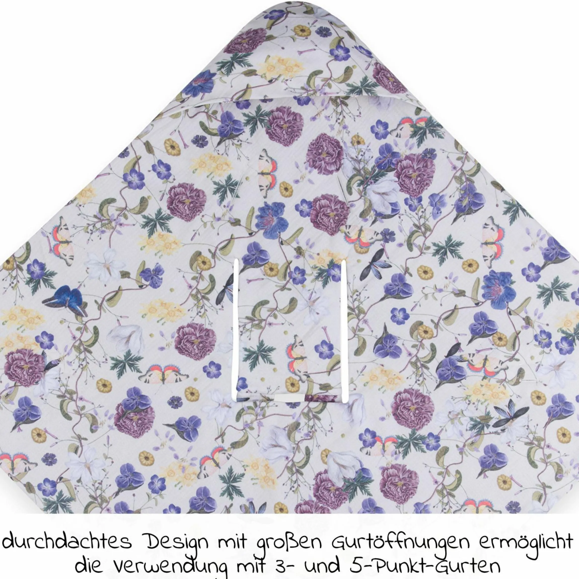 Einschlagdecke / Kuscheldecke Snuggle So Cosy - Floral Beige