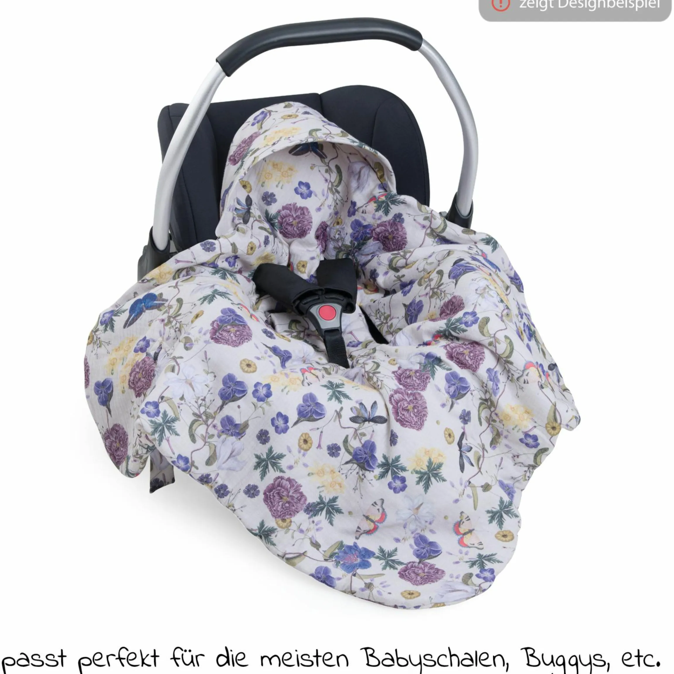 Einschlagdecke / Kuscheldecke Snuggle So Cosy - Floral Beige