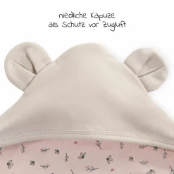 Einschlagdecke / Kuscheldecke Snuggle N Dream - Beige Bloom