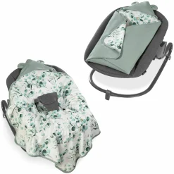 Einschlagdecke / Kuscheldecke Snuggle N Dream - Leaves Mint