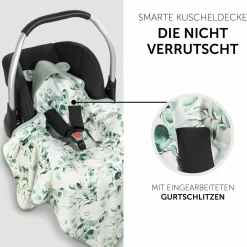 Einschlagdecke / Kuscheldecke Snuggle N Dream - Leaves Mint