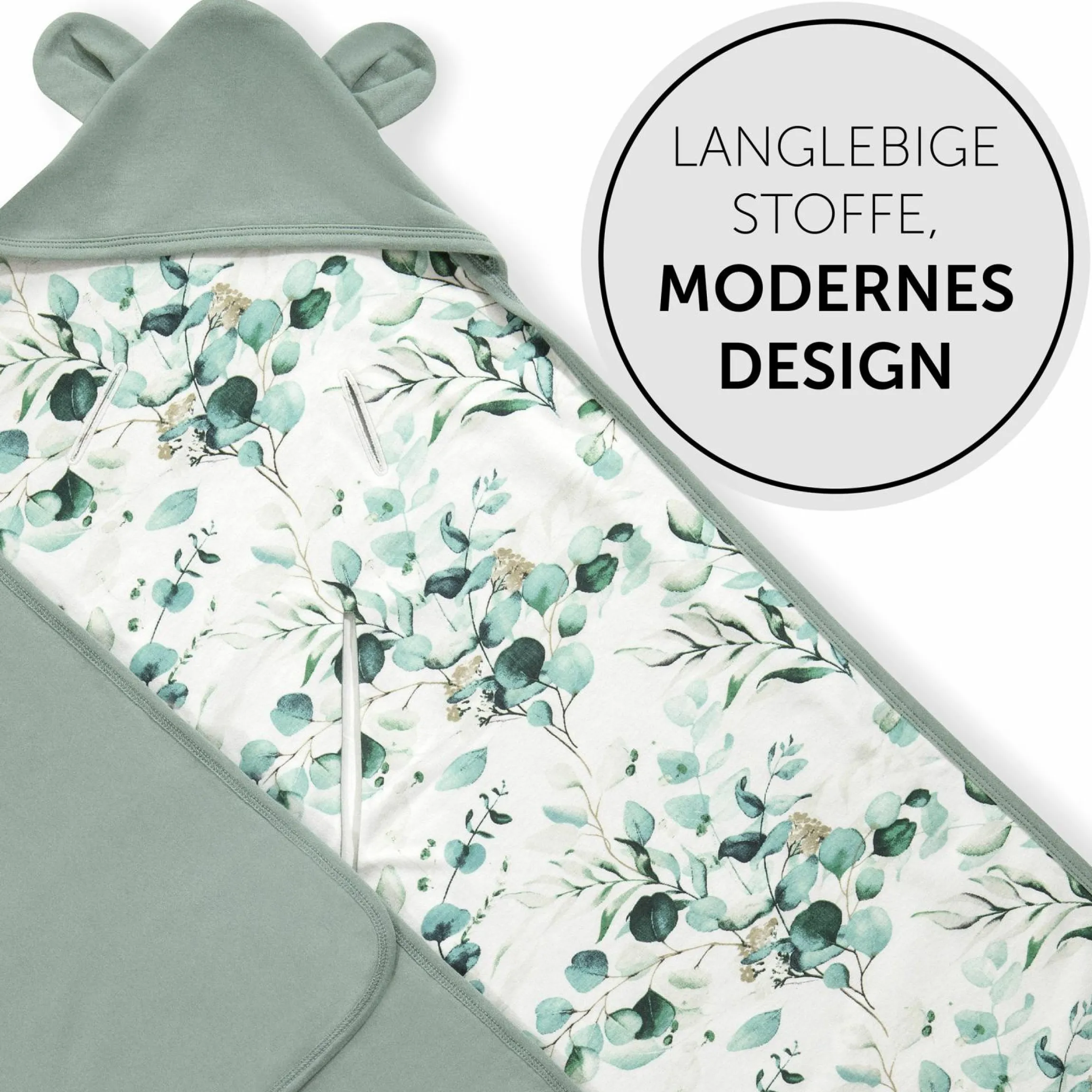Einschlagdecke / Kuscheldecke Snuggle N Dream - Leaves Mint