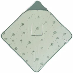Einschlagdecke / leichte Kuscheldecke für Babyschalen & Kinderwagen 80 x 80 cm - Pusteblume - Salbeigrün