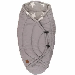 Einschlagdecke Coo Coon - Star Print - Hellgrau