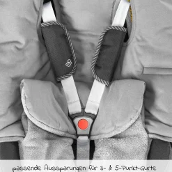 Einschlagdecke für Babyschale - leicht gefüttert für Sommer & Herbst - Grau