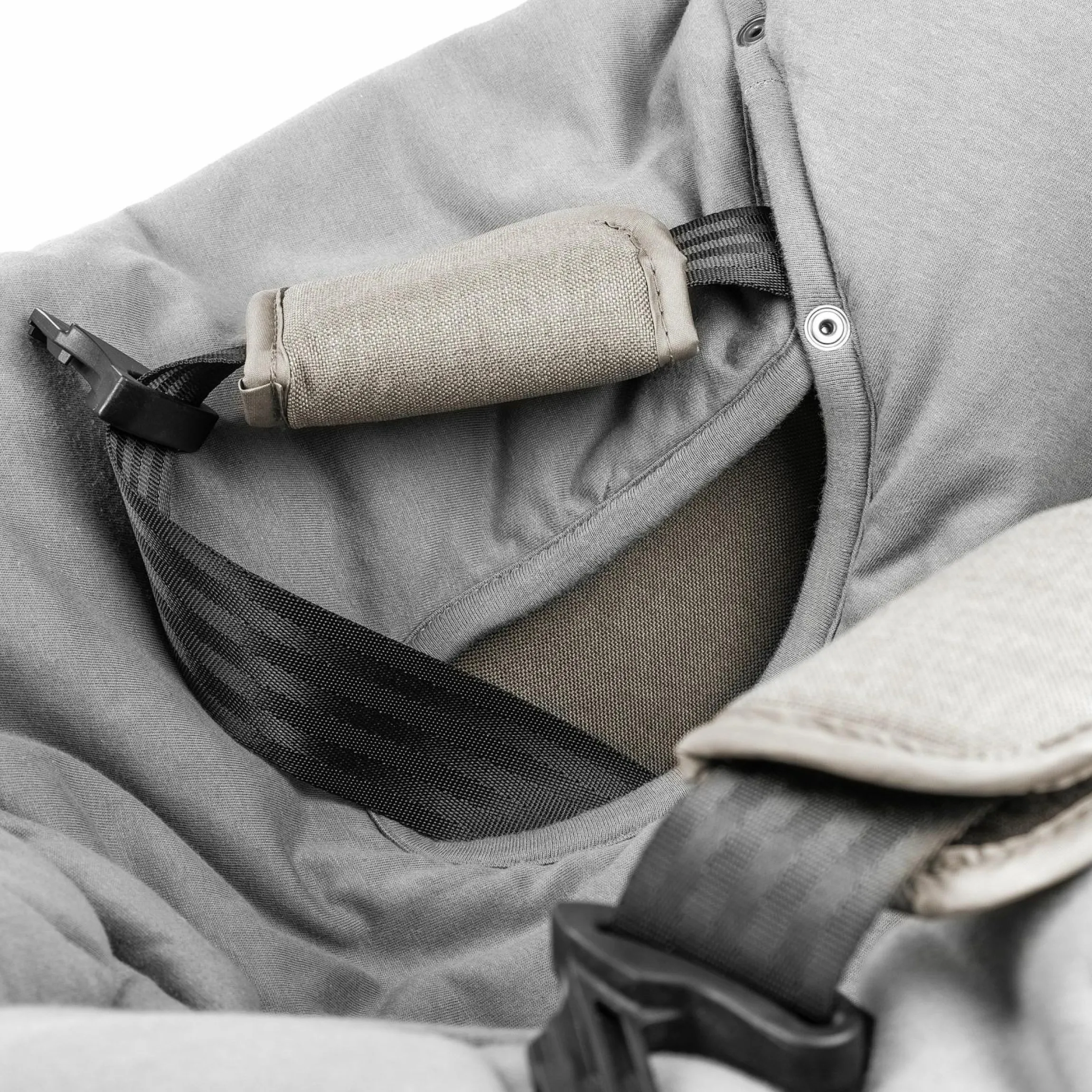 Einschlagdecke für Babyschale - leicht gefüttert für Sommer & Herbst - Grau