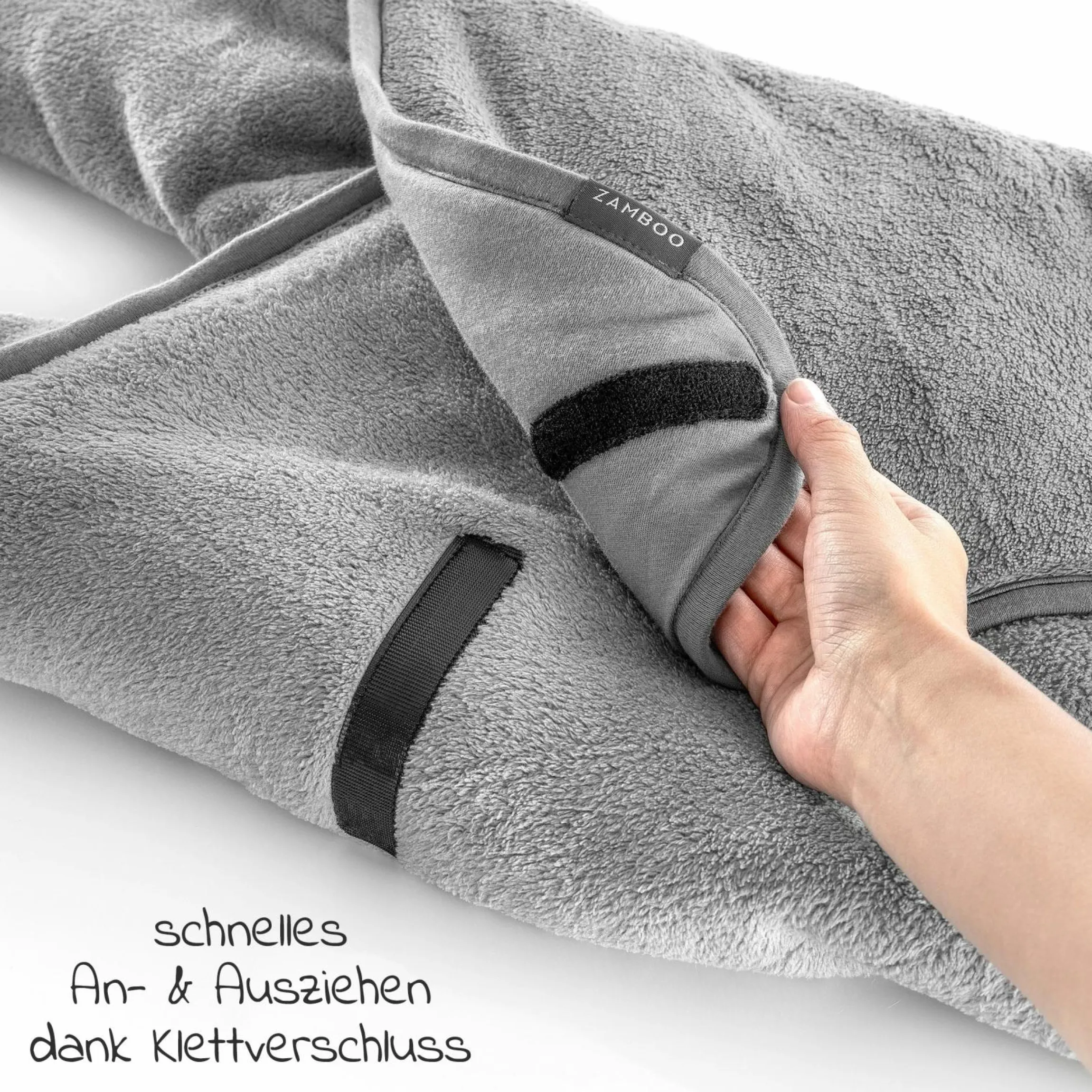 Einschlagdecke für Babyschale - leicht gefüttert für Sommer & Herbst - Grau