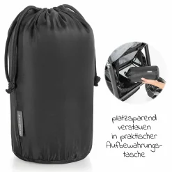 Einschlagdecke für Babyschale (Maxi-Cosi, Cybex, Hauck, ABC uvm.) und Babywanne- Schwarz