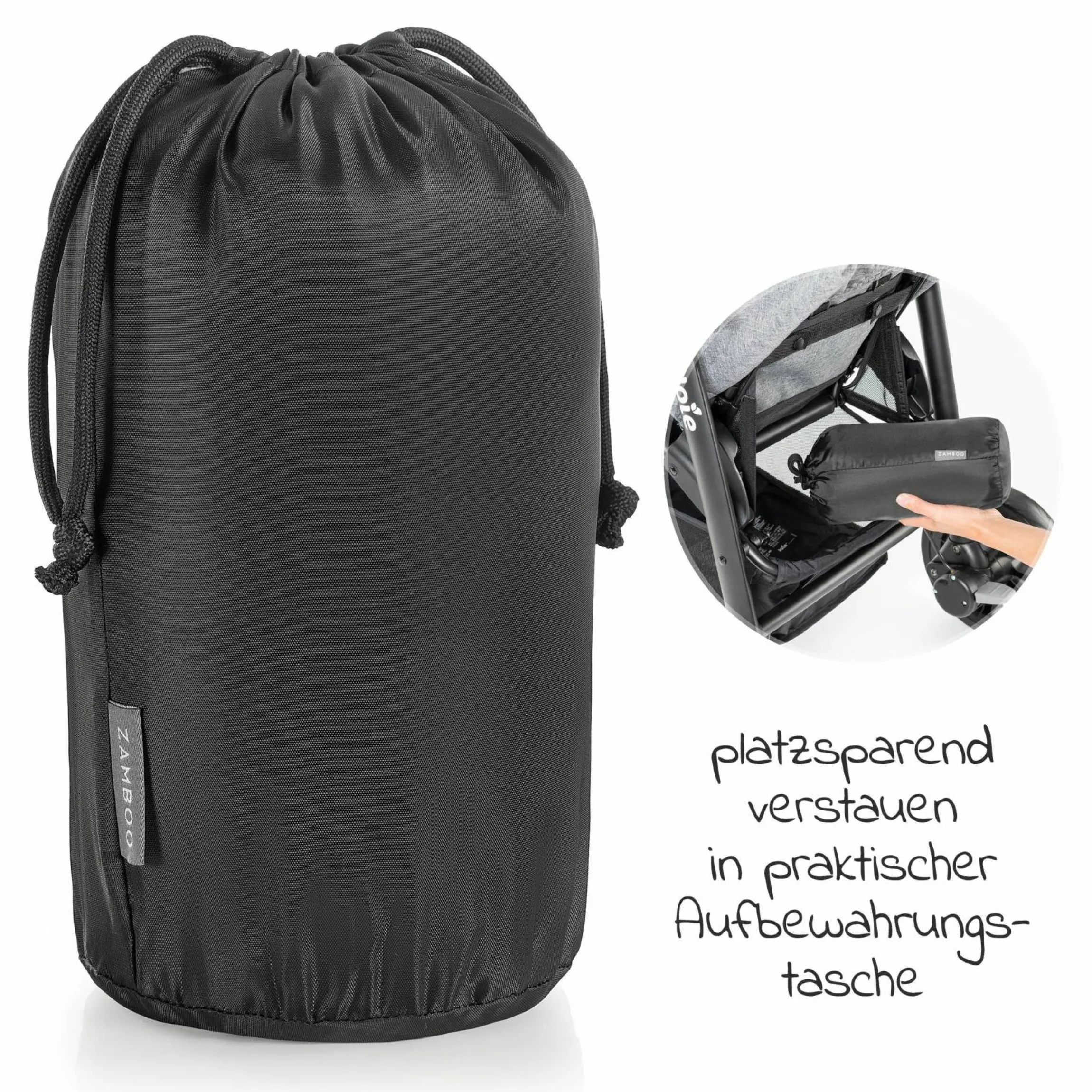 Einschlagdecke für Babyschale (Maxi-Cosi, Cybex, Hauck, ABC uvm.) und Babywanne- Schwarz