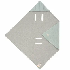 Einschlagdecke für Babyschale Knitted Blanket aus Bio-Baumwolle 78 x 78 cm - Light Mint