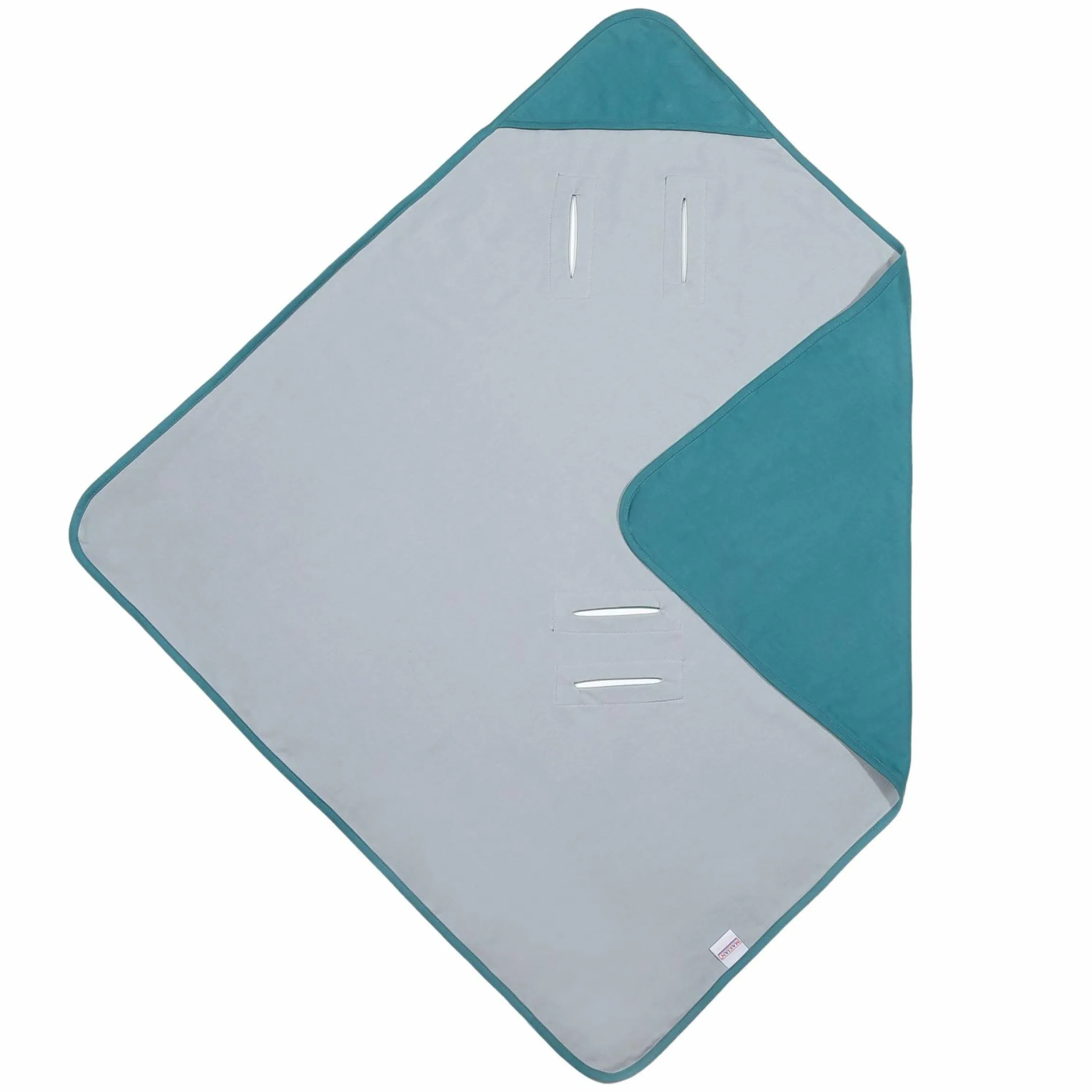 Einschlagdecke leichte Jerseydecke - für Babyschale & Kinderwagen 80 x 80 cm - Patina Mint