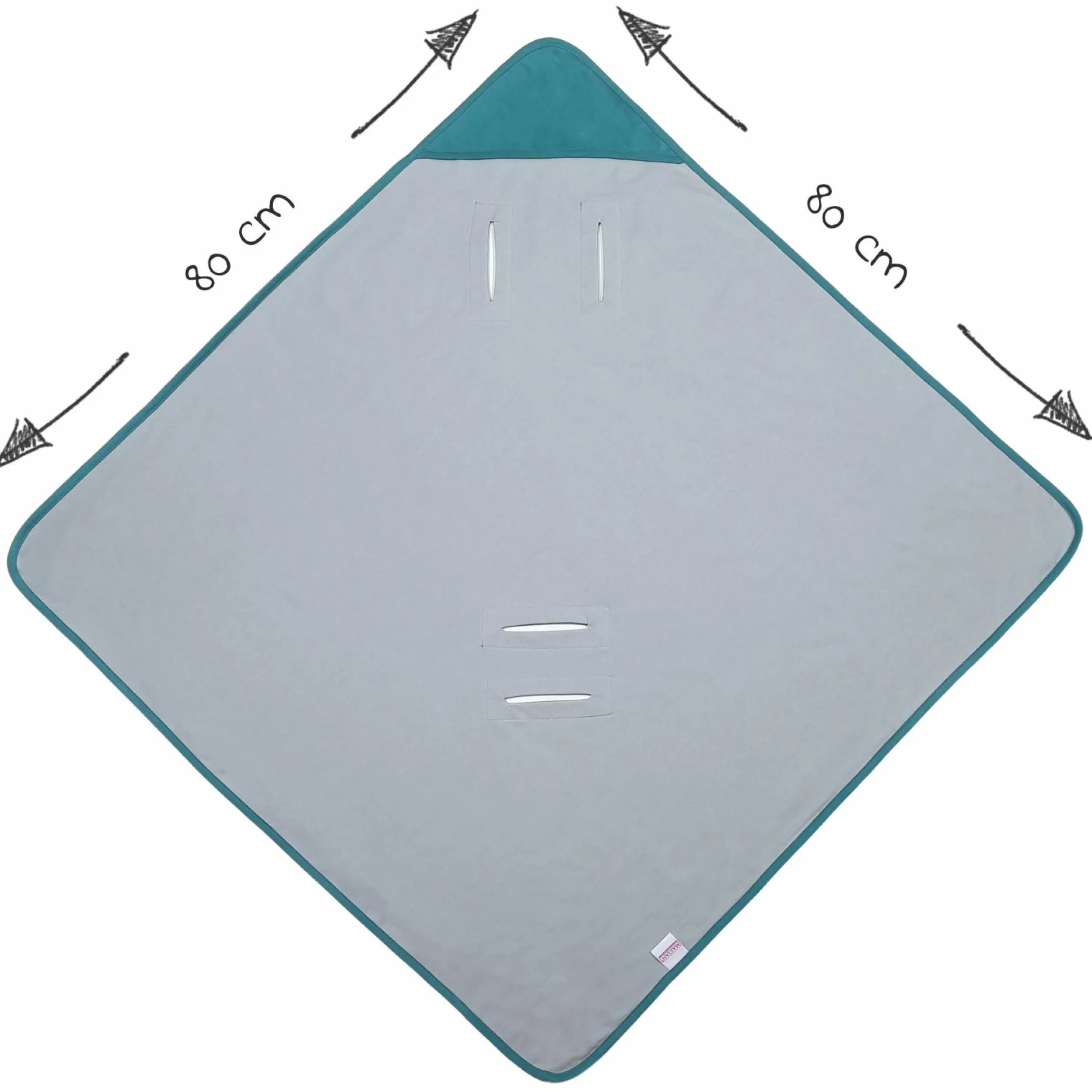 Einschlagdecke leichte Jerseydecke - für Babyschale & Kinderwagen 80 x 80 cm - Patina Mint