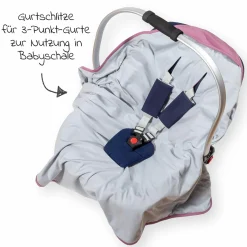 Einschlagdecke leichte Jerseydecke - für Babyschale & Kinderwagen 80 x 80 cm - Orchidee Puder