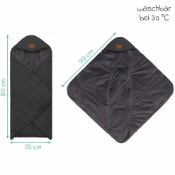 Einschlagdecke Palü für Babyschalen und Babywannen - Grau