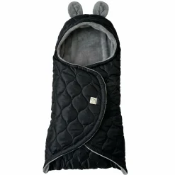 Einschlagdecke Recy Small aus 100% recyceltes Polyester für Babyschalen - Black Grey
