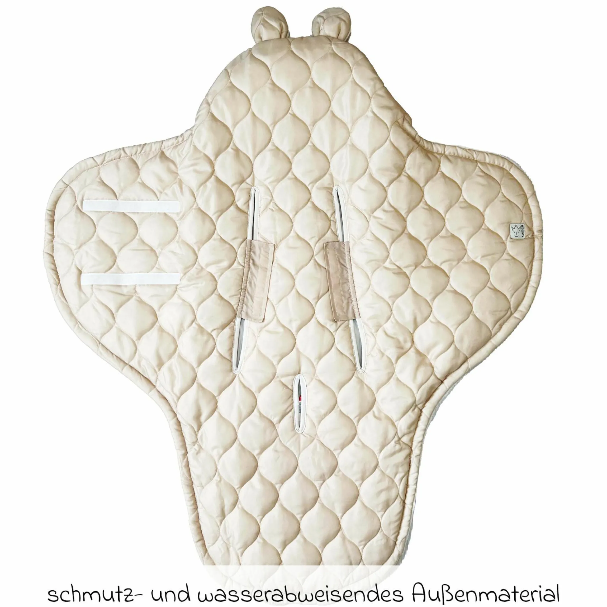 Einschlagdecke Recy Small aus 100% recyceltes Polyester für Babyschalen - Sand Cream