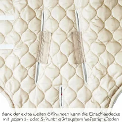 Einschlagdecke Recy Small aus 100% recyceltes Polyester für Babyschalen - Sand Cream