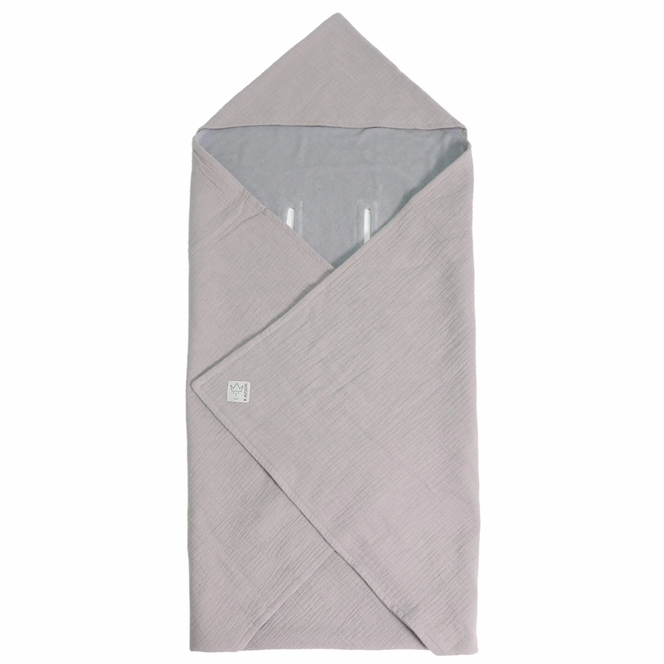 Einschlagdecke Sunny Wrap Summer für Babyschalen 85 x 85 cm - Light Grey