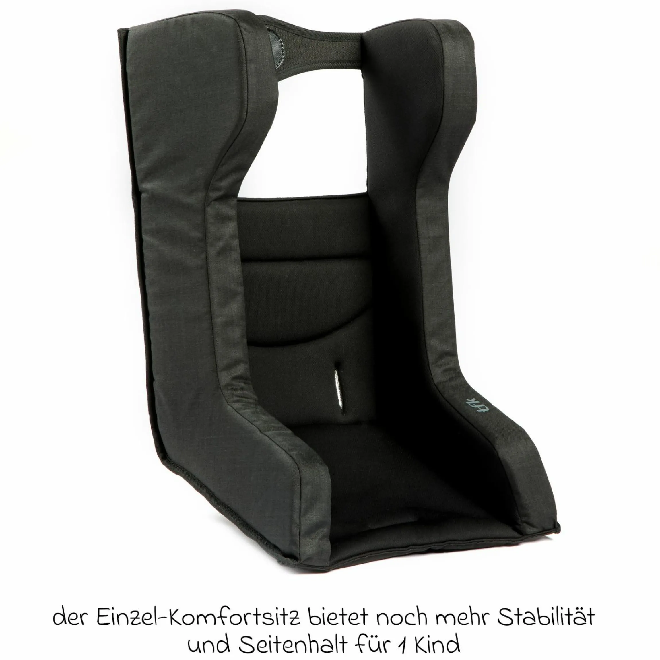 Einzel-Komfortsitz für Velo 2 - Schwarz - Kollektion 2025