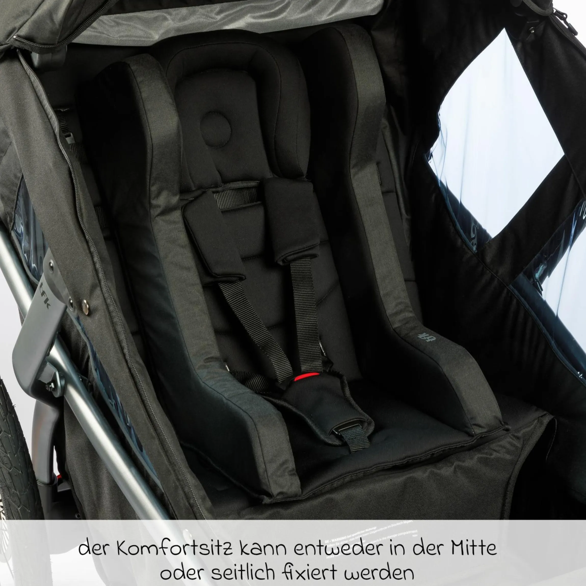 Einzel-Komfortsitz für Velo 2 - Schwarz - Kollektion 2025