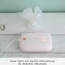 Elektrische Milchpumpe Natural Motion SCF395/31 + PP-Flasche + 2 Einweg-Stilleinlagen + 5 Muttermilchbeutel