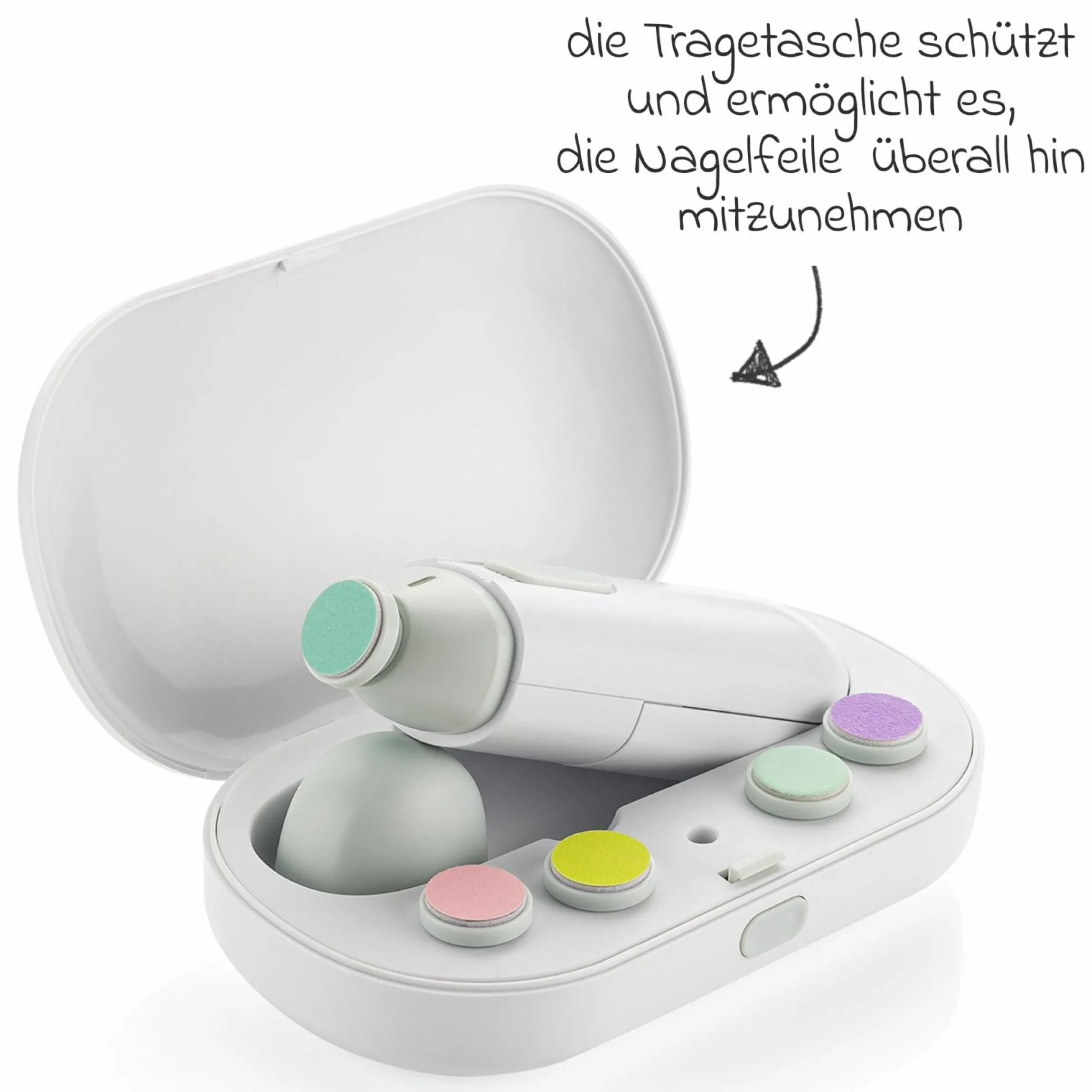 Elektrische Nagelfeile BabyCare - Weiß
