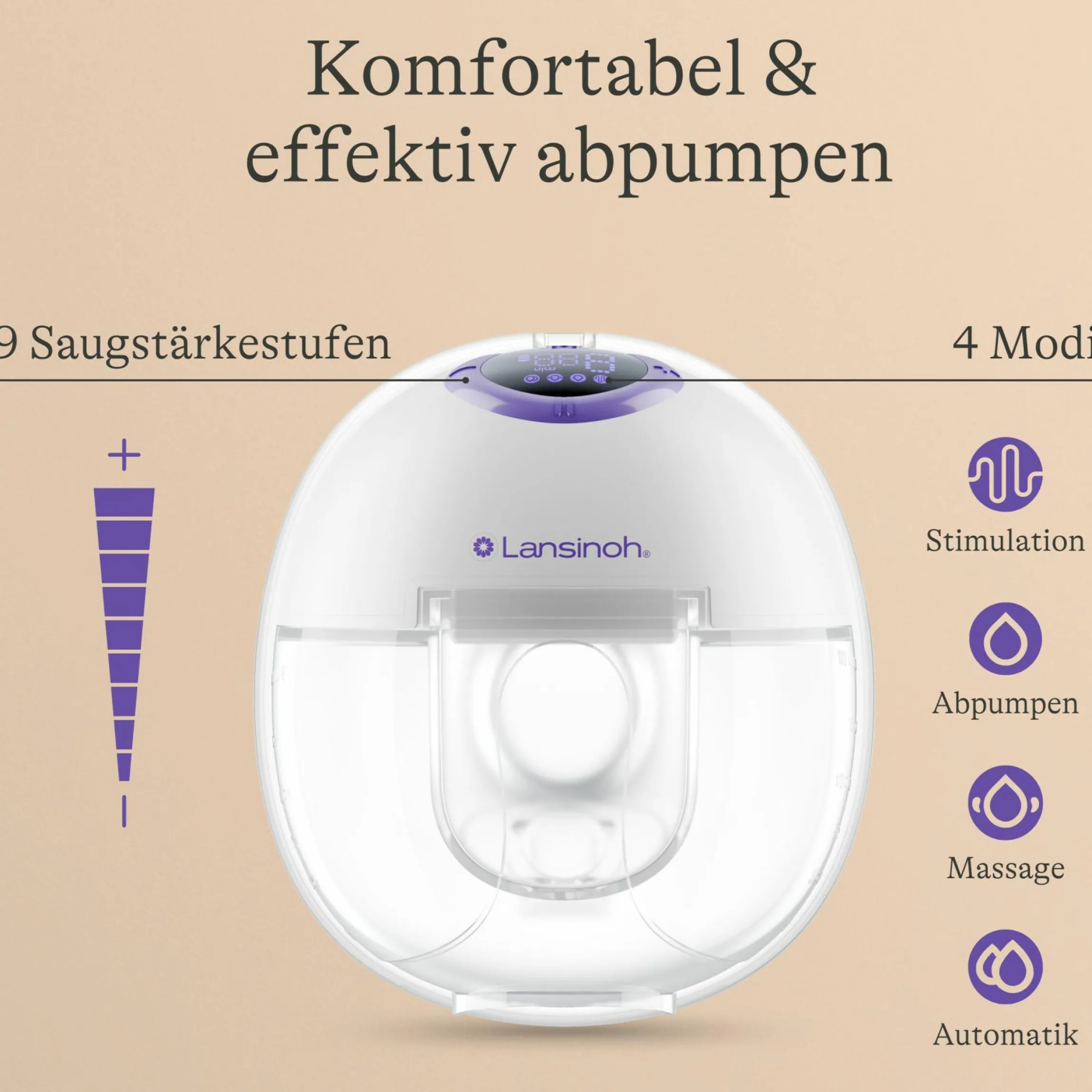 Elektrische tragbare Milchpumpe handsfree