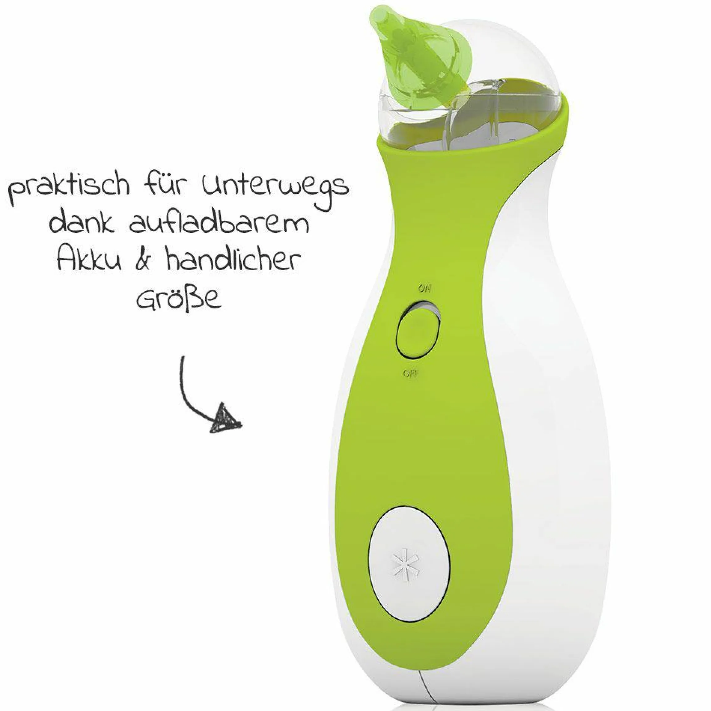 Elektrischer Nasensauger Go - mit Akku - Grün