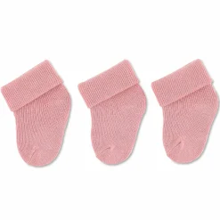 3er Pack Erstlingssocken mit Umschlag - Rosa - Gr. 0-4 Monate