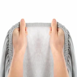 2er Pack Spannbetttuch für Kinderbett 60 x 120 / 70 x 140 cm - Weiß Hellgrau