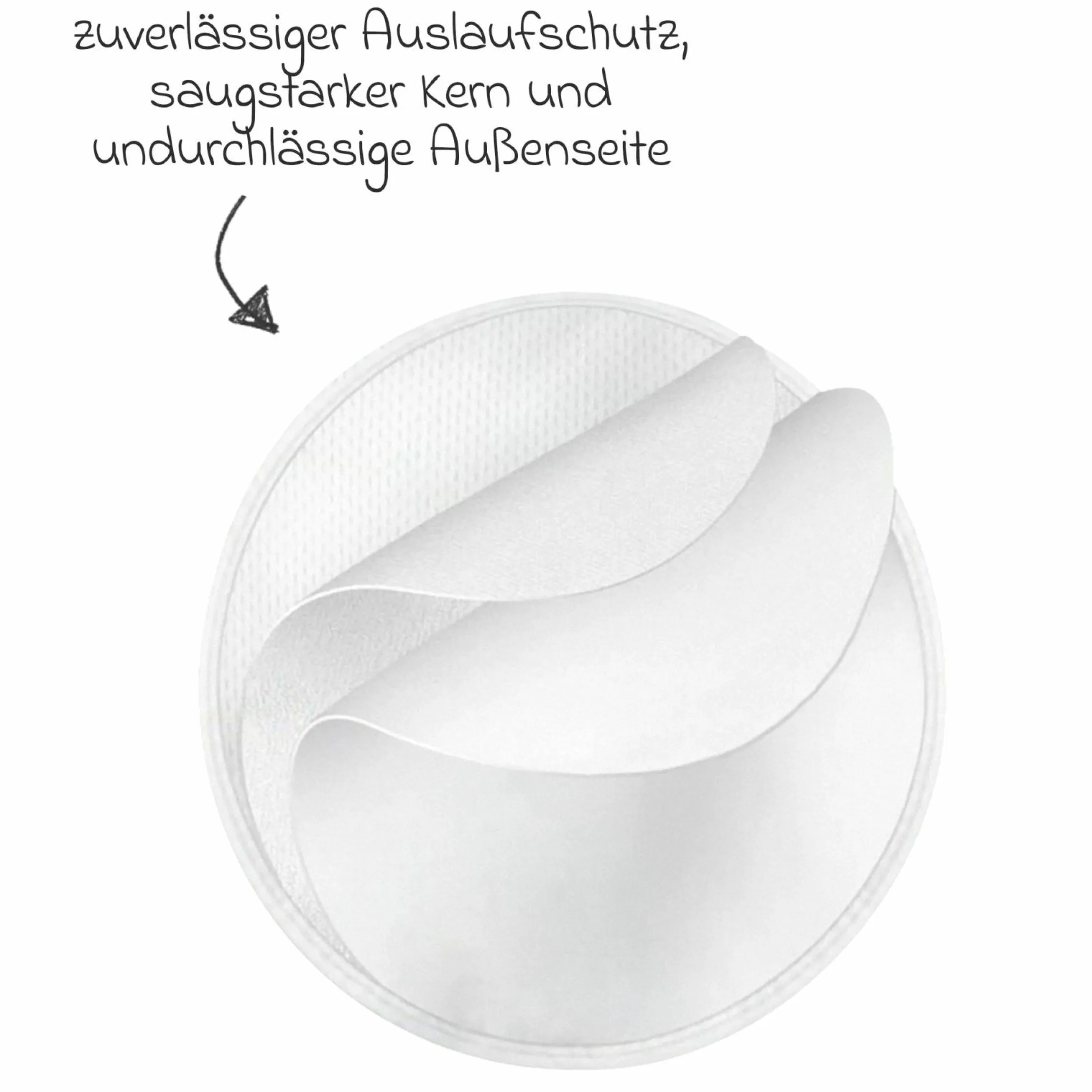 8er Pack Waschbare Stilleinlagen Mama inkl. Wäschenetz - Weiß